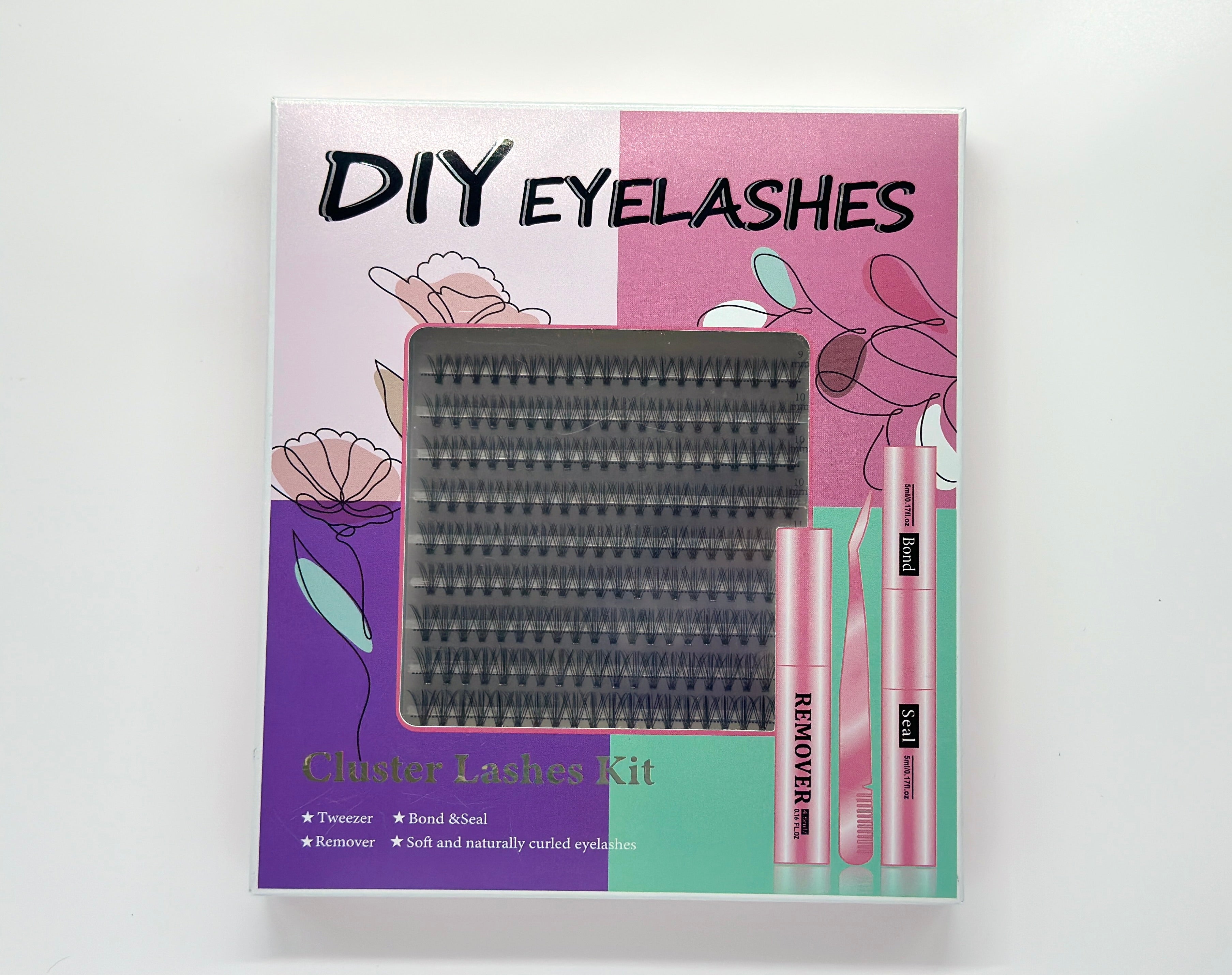 Large-Capacity DIY False Eyelashes - 220 Clusters for Customized Looks