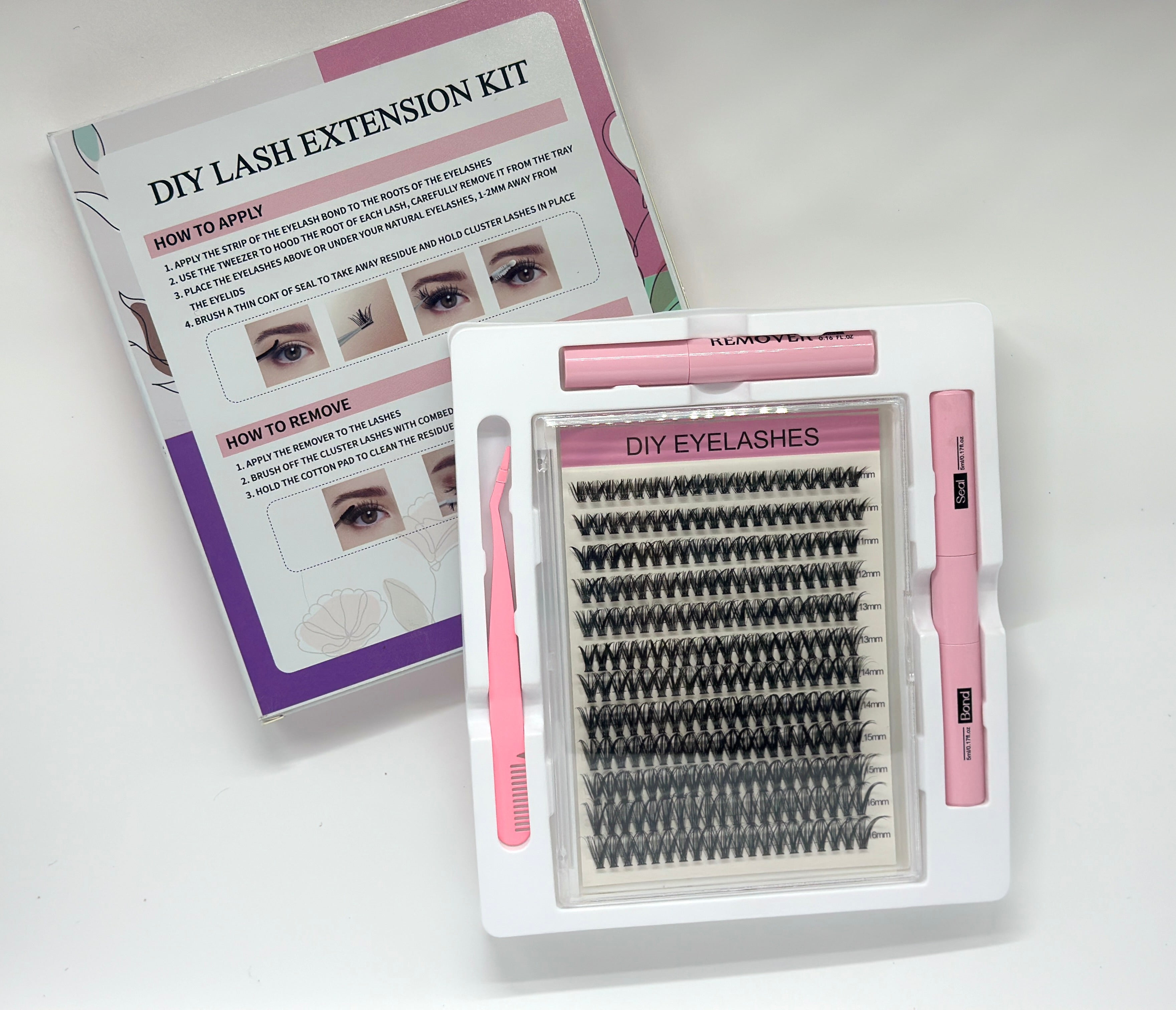 Dense Style DIY False Eyelashes - 240 Clusters for Customized Volume
