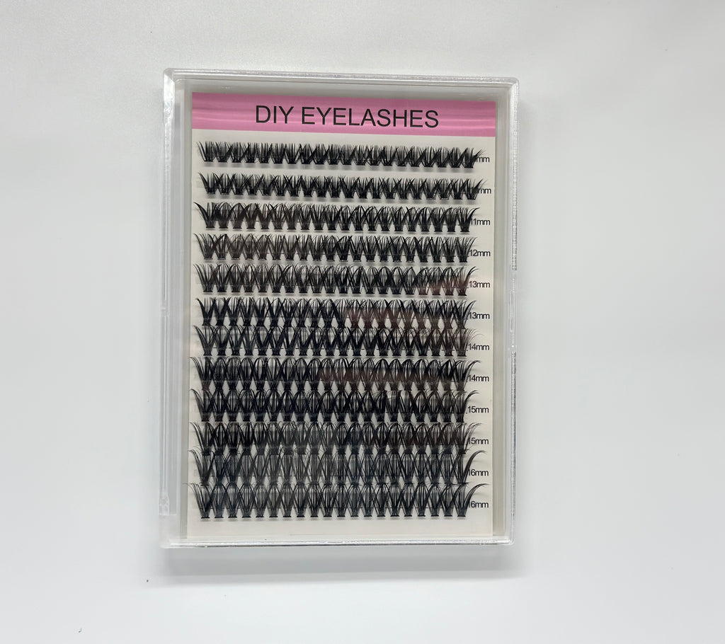 Dense Style DIY False Eyelashes - 240 Clusters for Customized Volume