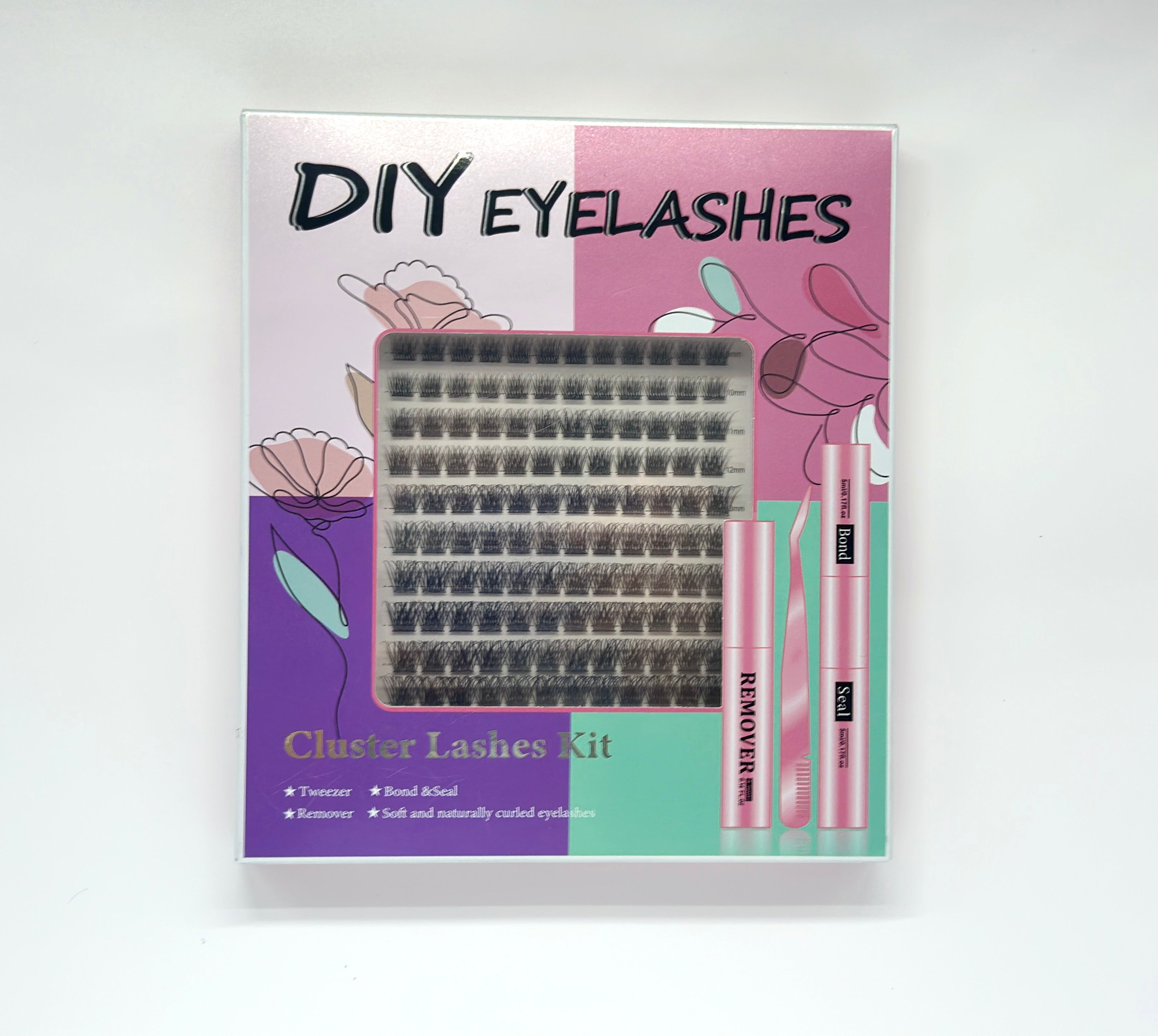 144 Pcs Segmental False Eyelashes, Messy & Thick Style, Naturally Enlarge Eyes