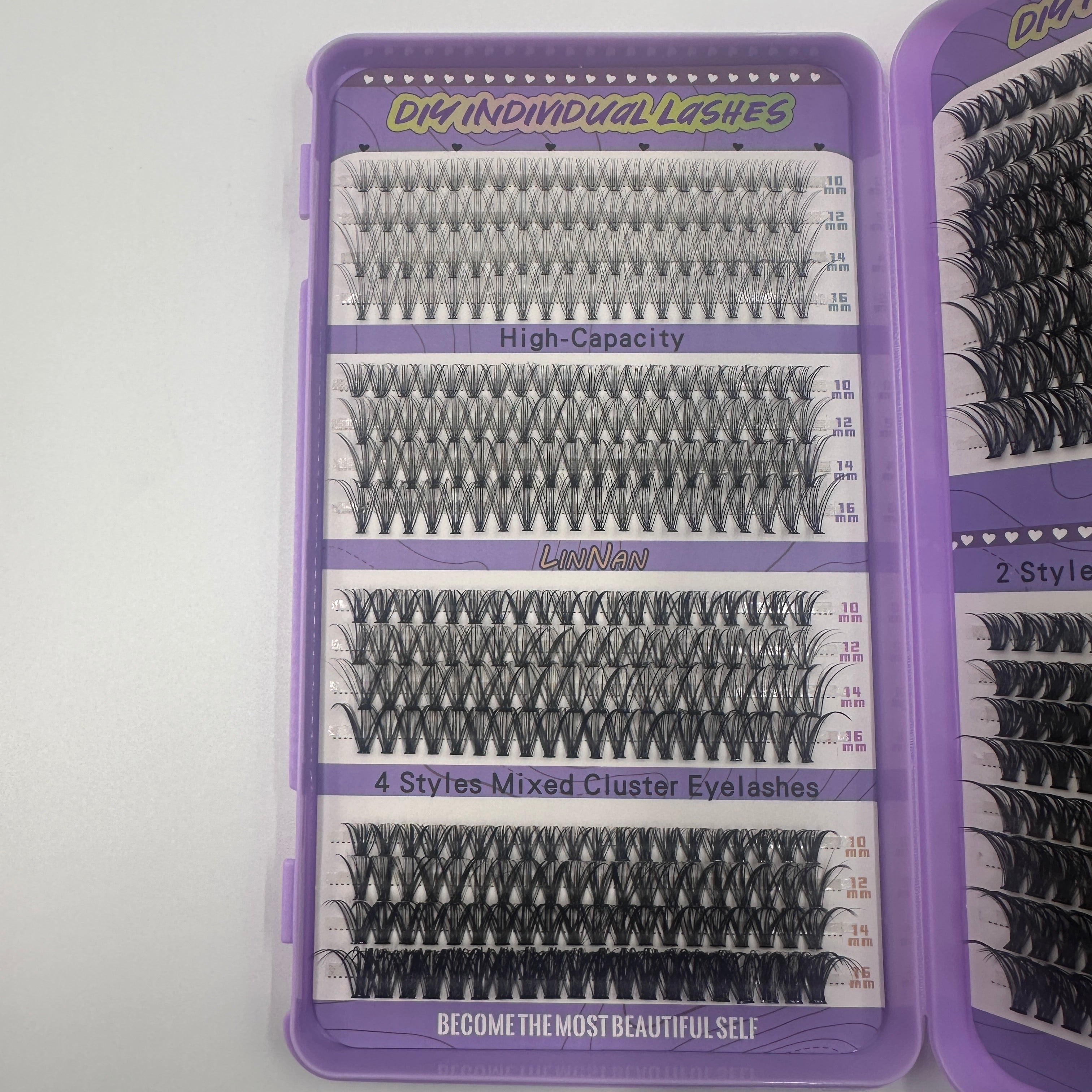 Multi-style Mixed False Eyelashes, Large Capacity, Sectional Design, Beginner-Friendly, Suitable for Daily Commute & Stage Makeup, Thick Style