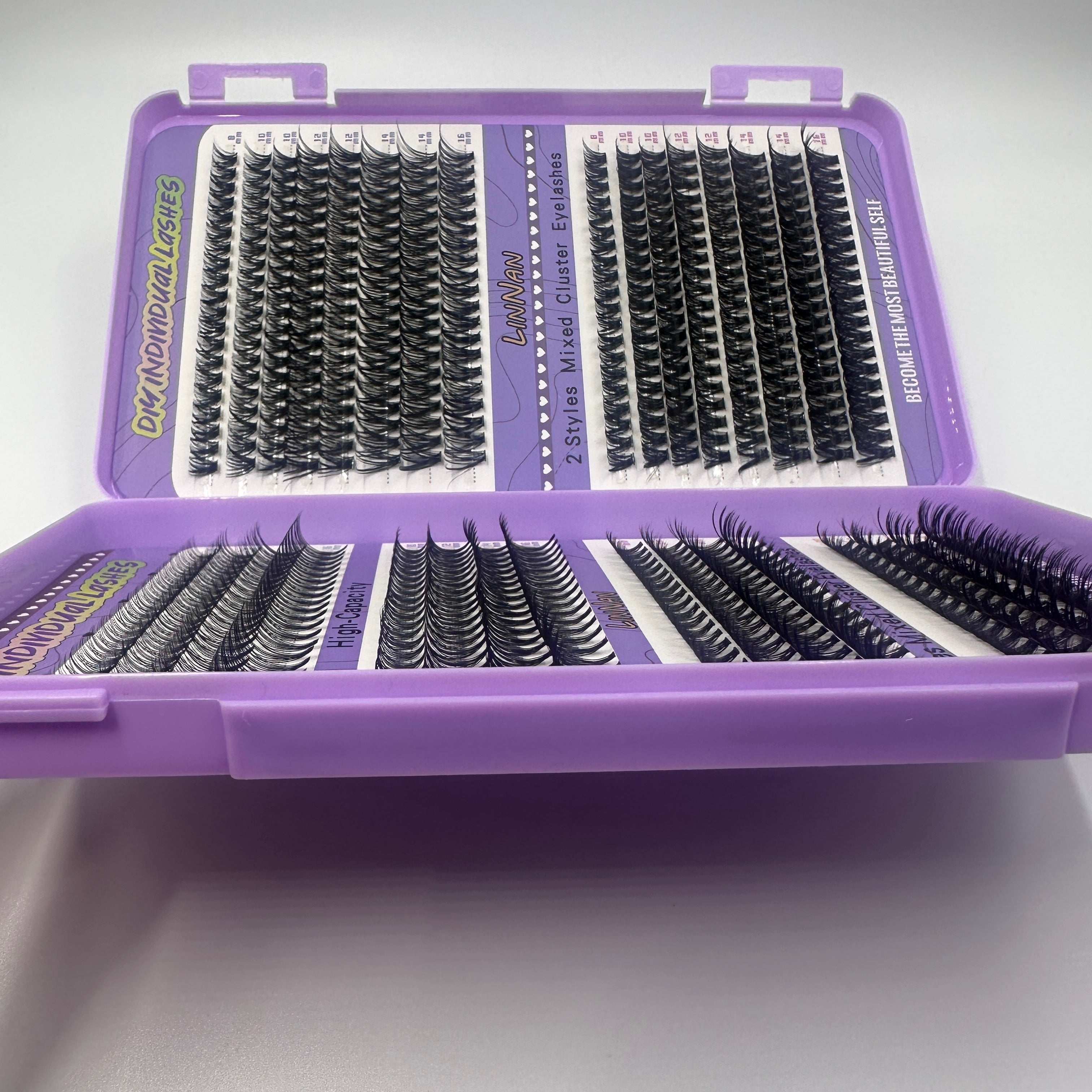 Multi-style Mixed False Eyelashes, Large Capacity, Sectional Design, Beginner-Friendly, Suitable for Daily Commute & Stage Makeup, Thick Style